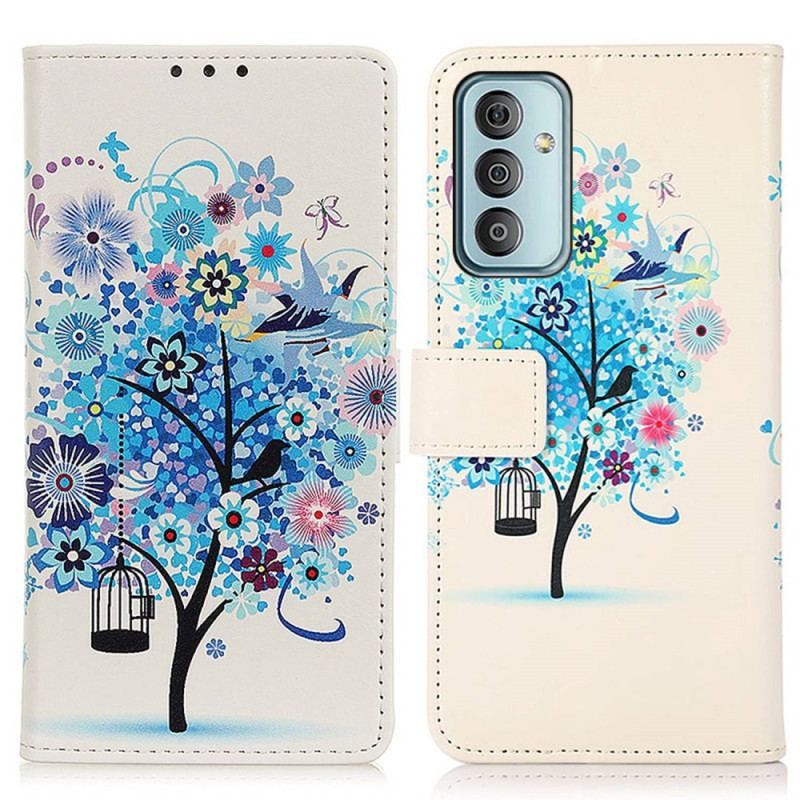 Flip Cover Samsung Galaxy M13 Blomstrende Træ