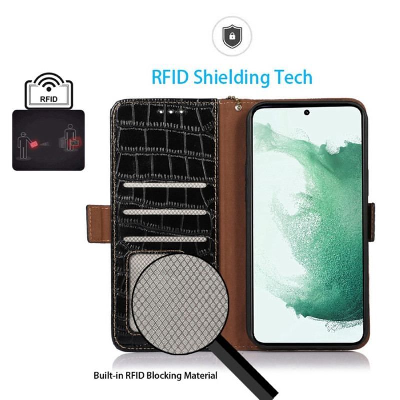 Flip Cover Samsung Galaxy M13 Crocodile Style Rfid