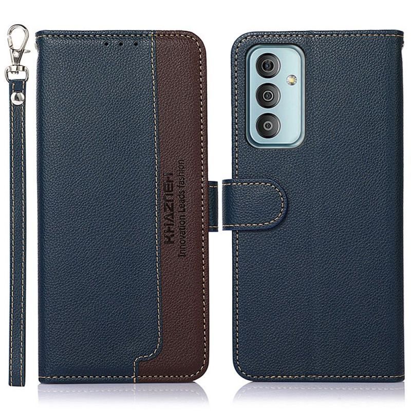 Flip Cover Samsung Galaxy M13 Lychee Style Rfid Khazneh