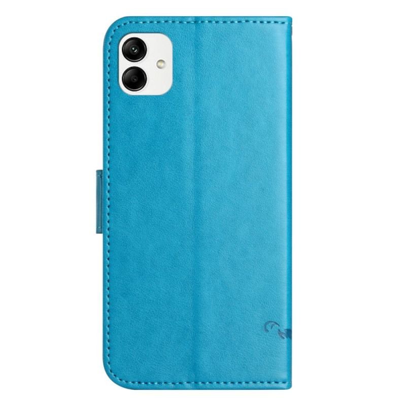 Flip Cover Samsung Galaxy M13 Med Snor Strappy Blomster