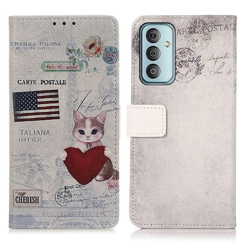 Flip Cover Samsung Galaxy M13 Rejsende Kat