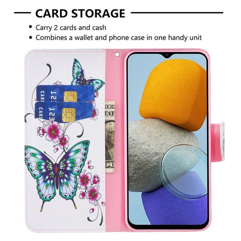 Flip Cover Samsung Galaxy M23 5G Fantastiske Sommerfugle