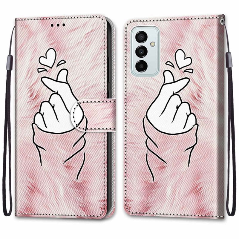 Flip Cover Samsung Galaxy M23 5G Finger Hjerte