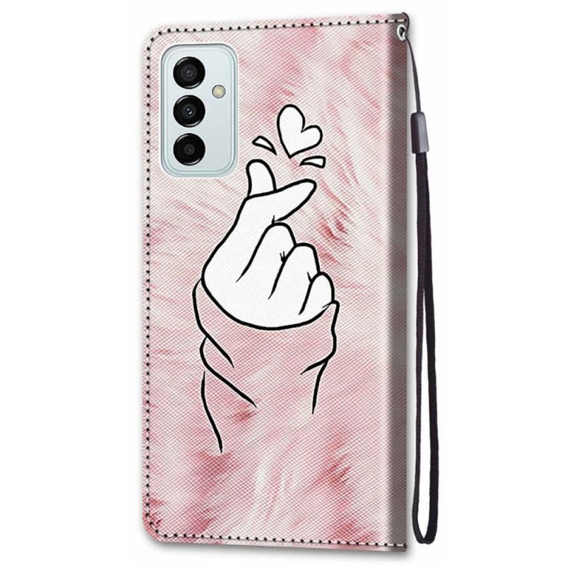 Flip Cover Samsung Galaxy M23 5G Finger Hjerte