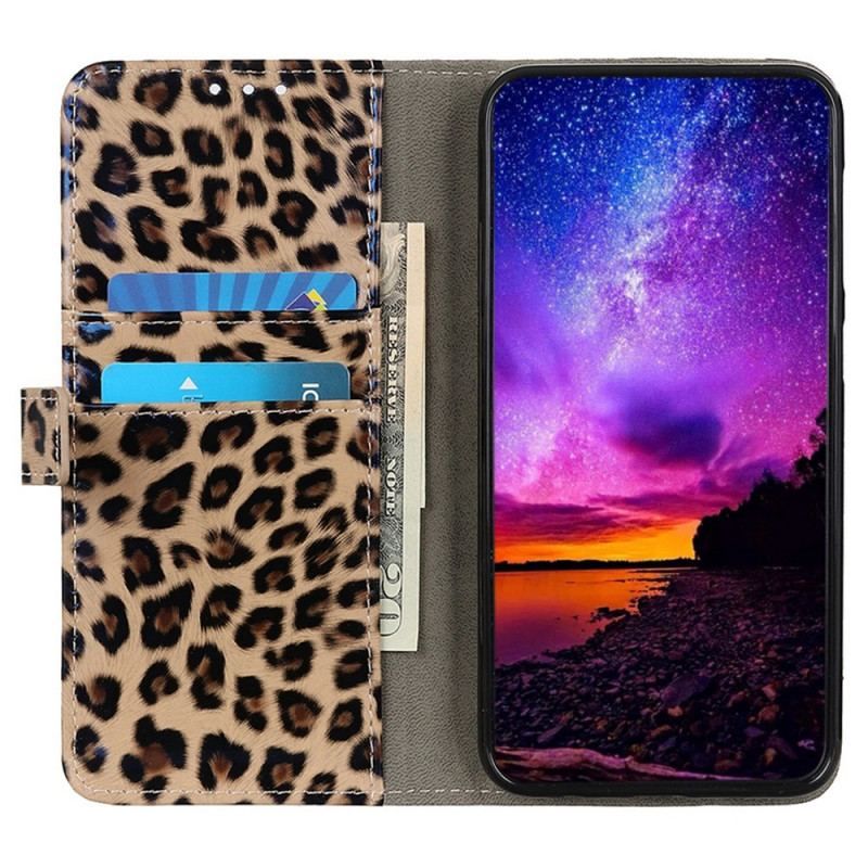 Flip Cover Samsung Galaxy M23 5G Leopard Hud Effekt