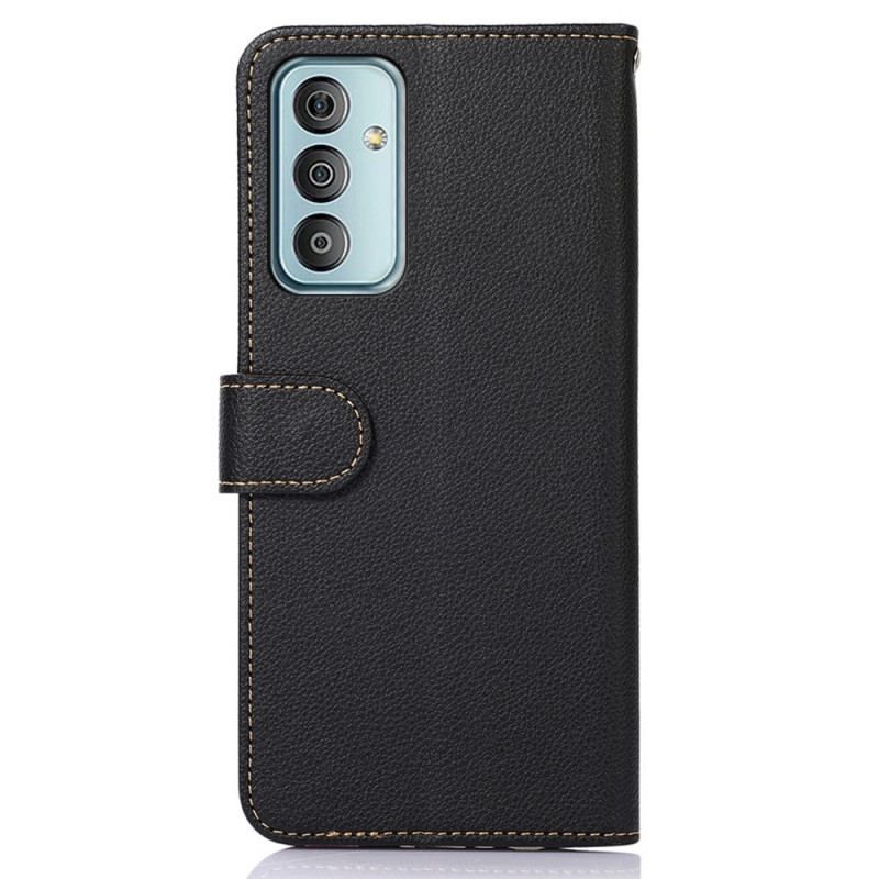 Flip Cover Samsung Galaxy M23 5G Lychee Style Rfid Khazneh