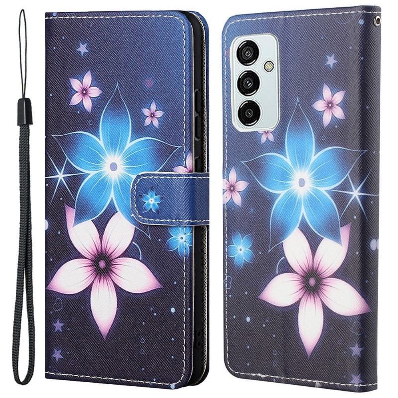 Flip Cover Samsung Galaxy M23 5G Måneblomster