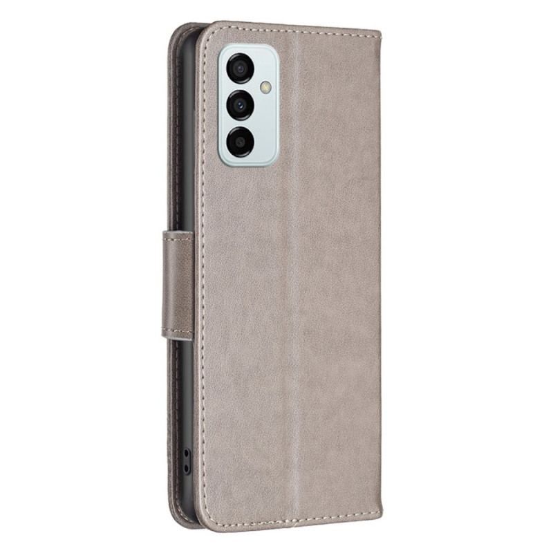 Flip Cover Samsung Galaxy M23 5G Med Snor Sommerfugle Trykt Strappy