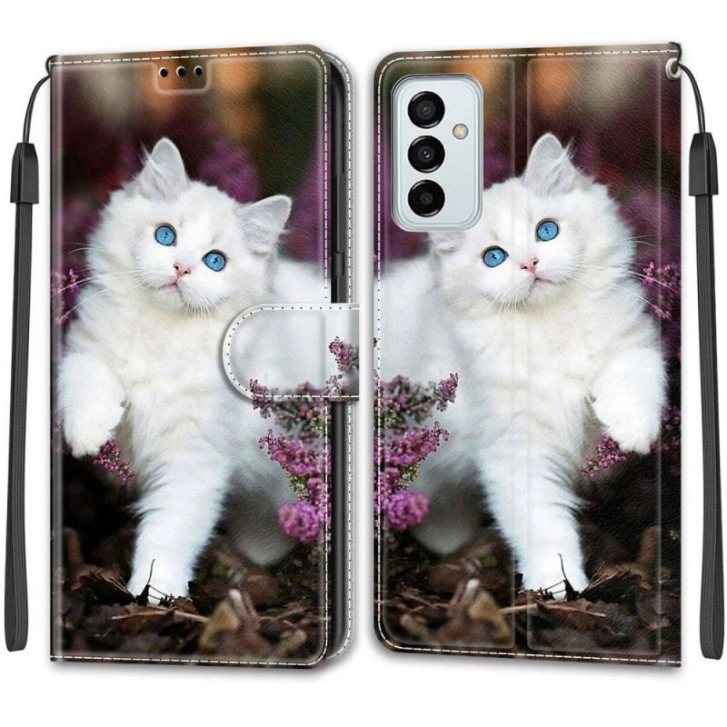 Flip Cover Samsung Galaxy M23 5G Med Snor Thong Cat Fan