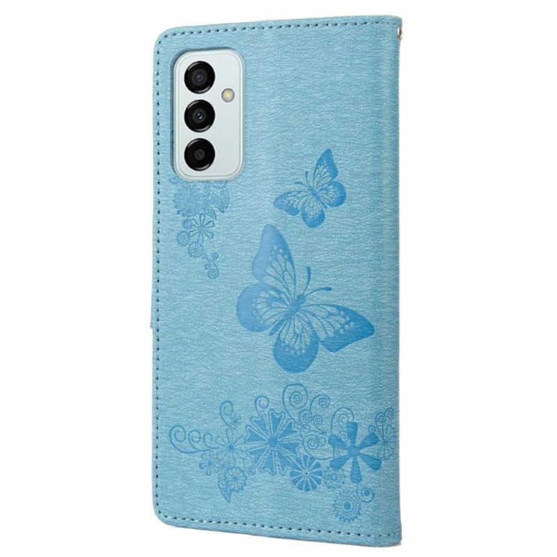 Flip Cover Samsung Galaxy M23 5G Med Snor Thong Sommerfugle