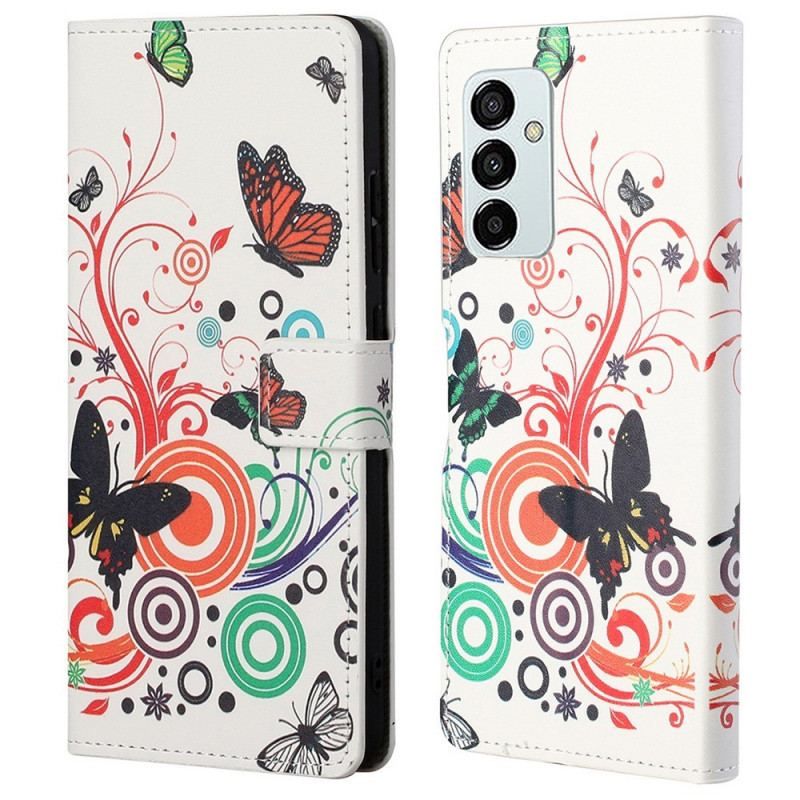 Flip Cover Samsung Galaxy M23 5G Sommerfugle Sommerfugle