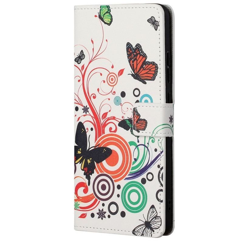 Flip Cover Samsung Galaxy M23 5G Sommerfugle Sommerfugle