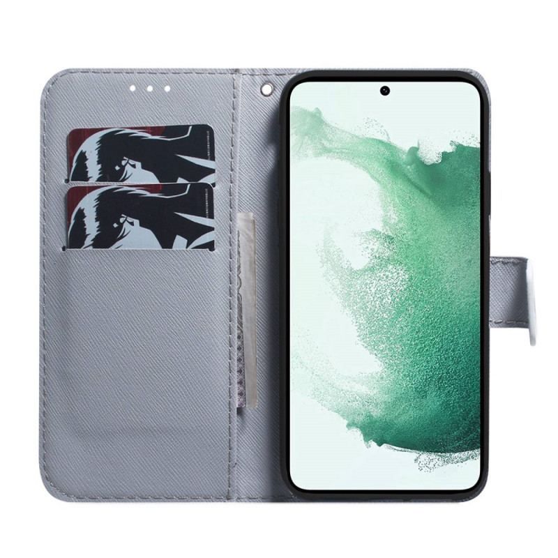 Flip Cover Samsung Galaxy M33 5G Hvid Tiger