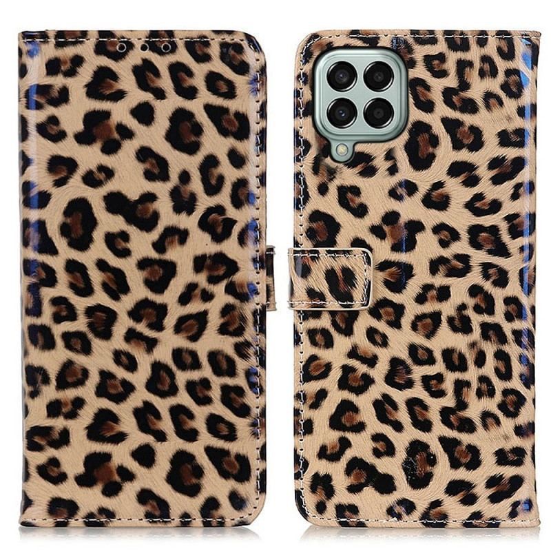 Flip Cover Samsung Galaxy M33 5G Lille Leopard Effekt