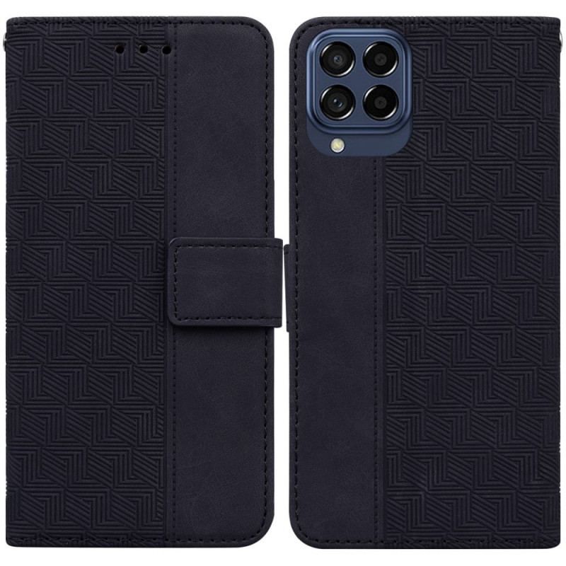 Flip Cover Samsung Galaxy M33 5G Med Snor Strappy Mønster