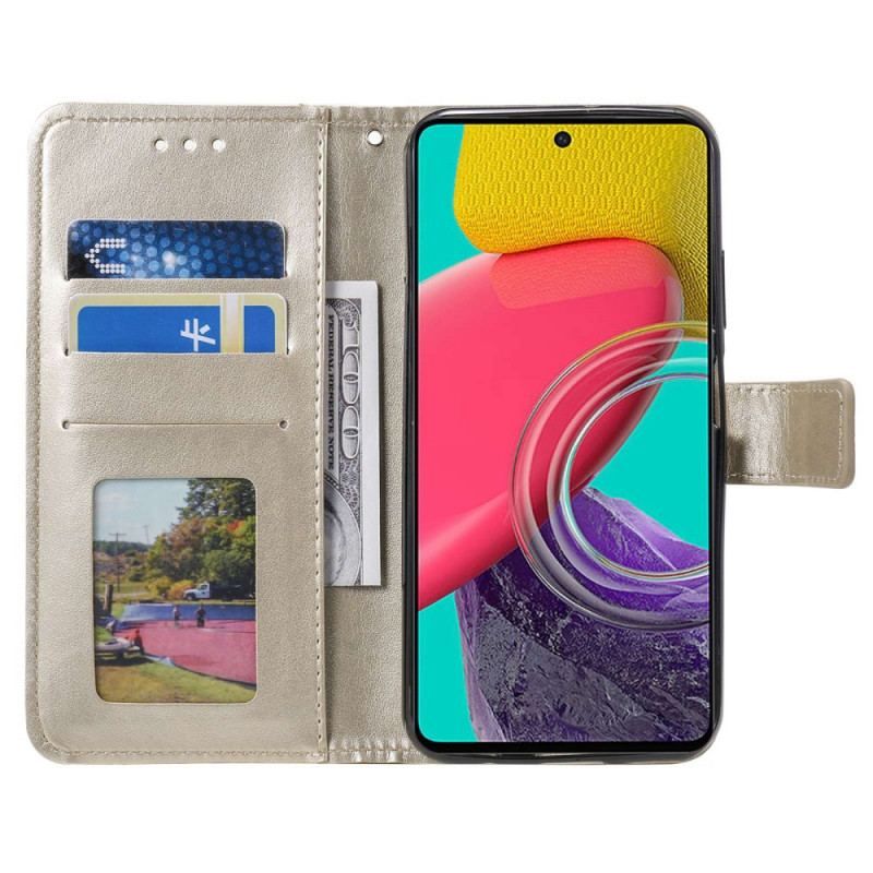 Flip Cover Samsung Galaxy M33 5G Med Snor Strappy Sun Mandala