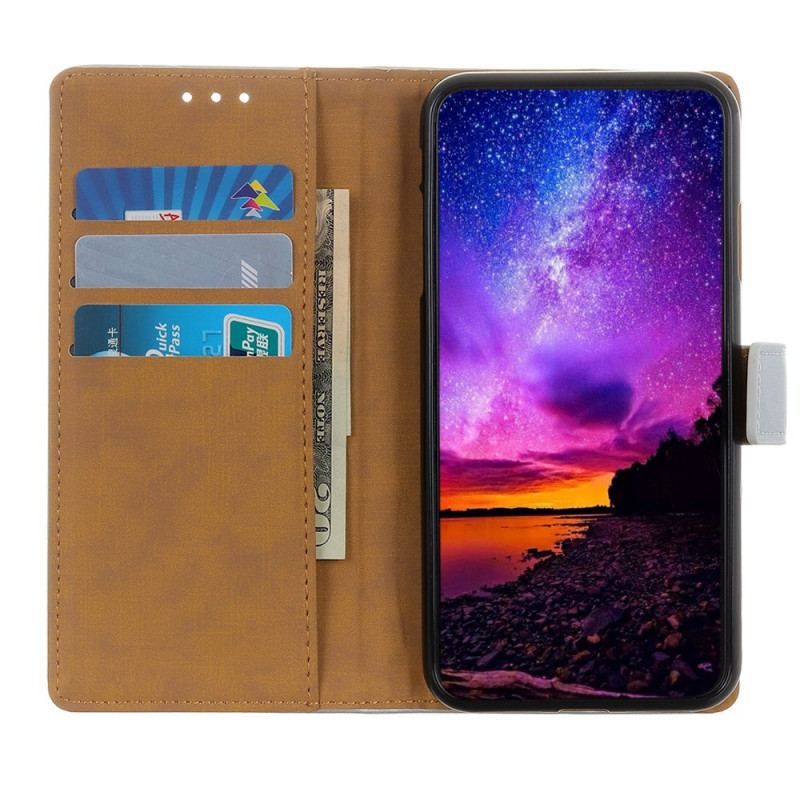 Flip Cover Samsung Galaxy M52 5G Enkel Lædereffekt