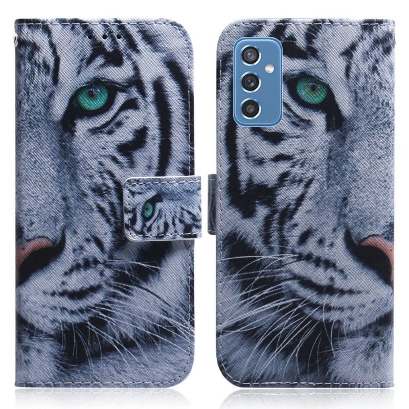 Flip Cover Samsung Galaxy M52 5G Hvid Tiger