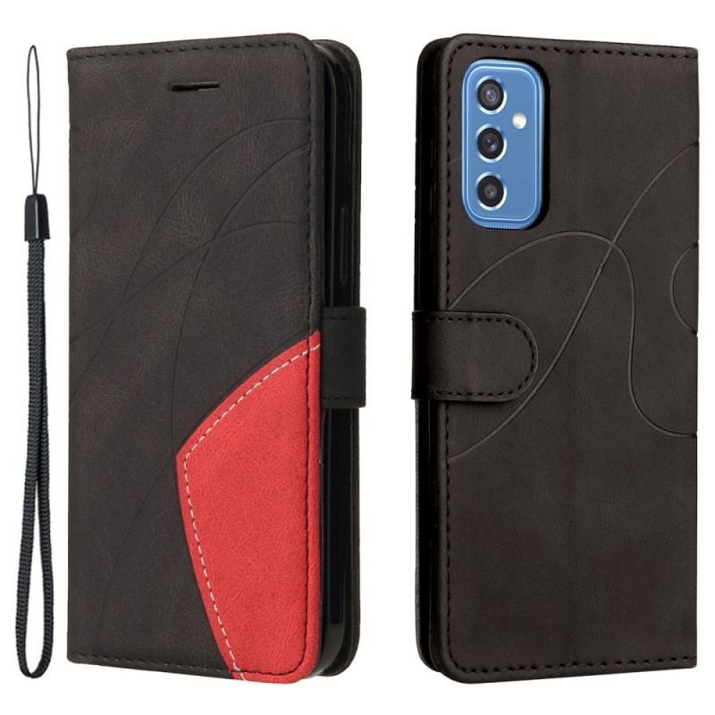 Flip Cover Samsung Galaxy M52 5G Med Snor Lanyard Ink Line