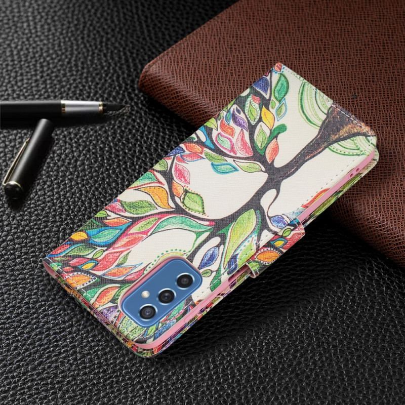 Flip Cover Samsung Galaxy M52 5G Regnbue Træ