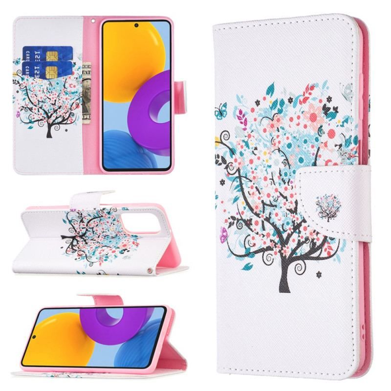 Flip Cover Samsung Galaxy M52 5G Regnbuebusk