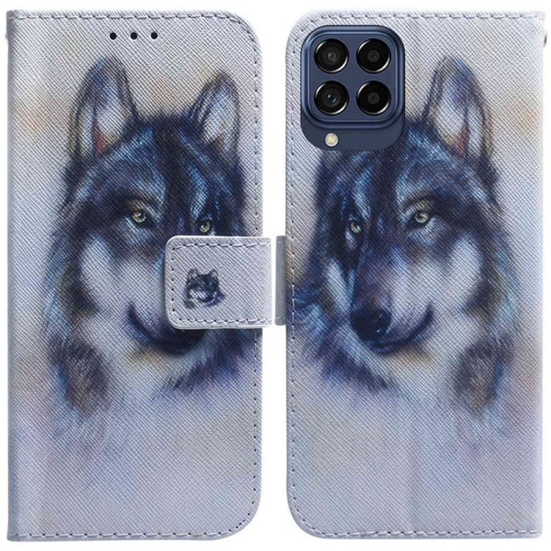 Flip Cover Samsung Galaxy M53 5G Akvarel Hund