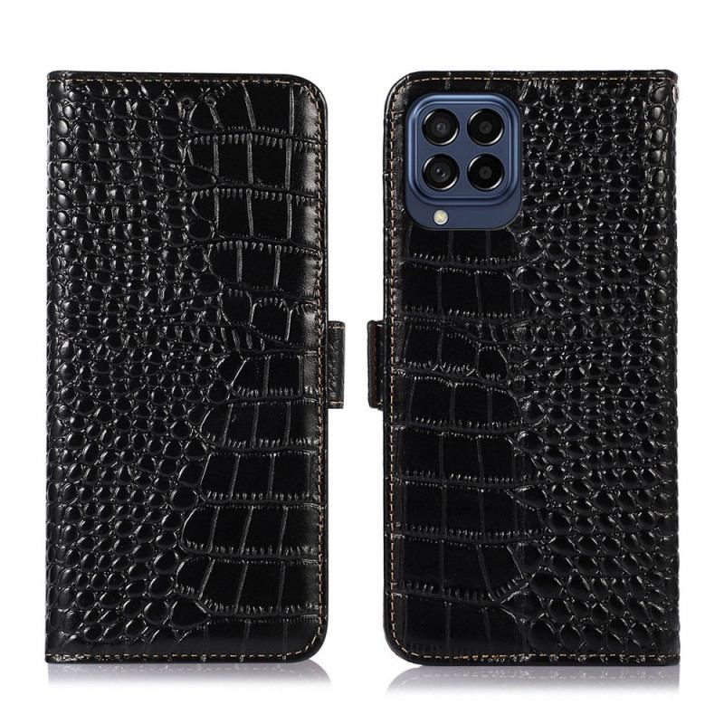 Flip Cover Samsung Galaxy M53 5G Crocodile Style Rfid