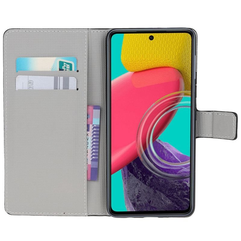 Flip Cover Samsung Galaxy M53 5G Farverige Sommerfugle