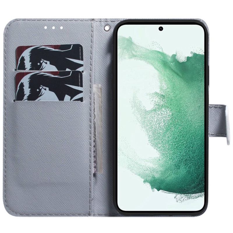 Flip Cover Samsung Galaxy M53 5G Hvid Tiger