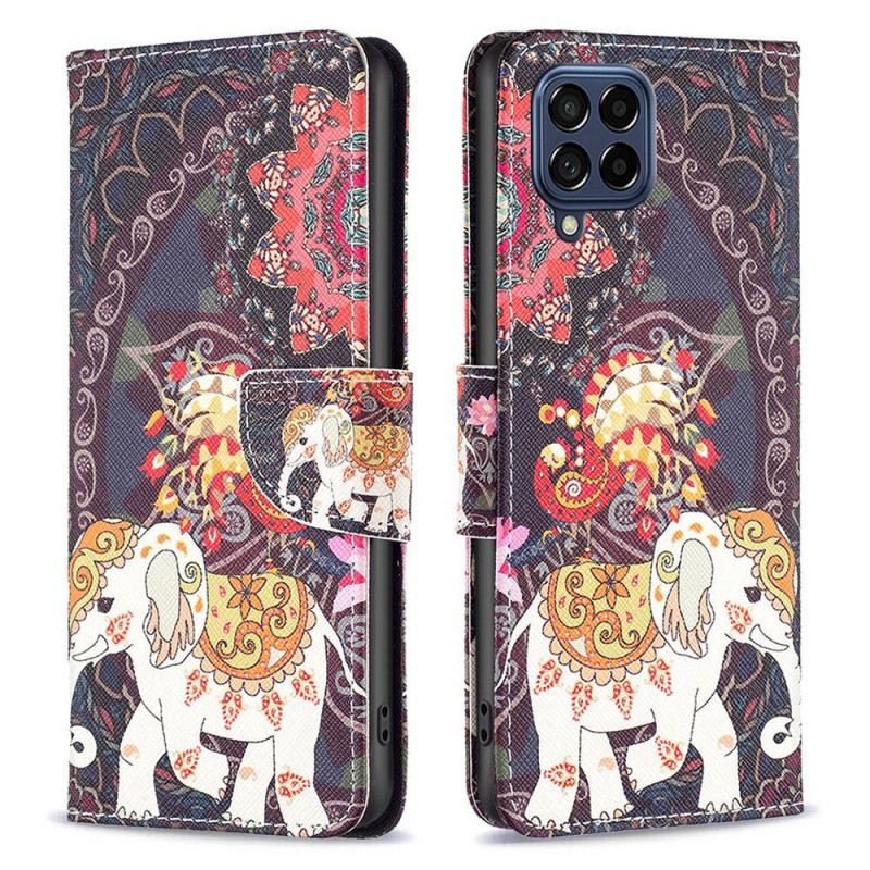 Flip Cover Samsung Galaxy M53 5G Indisk Elefant