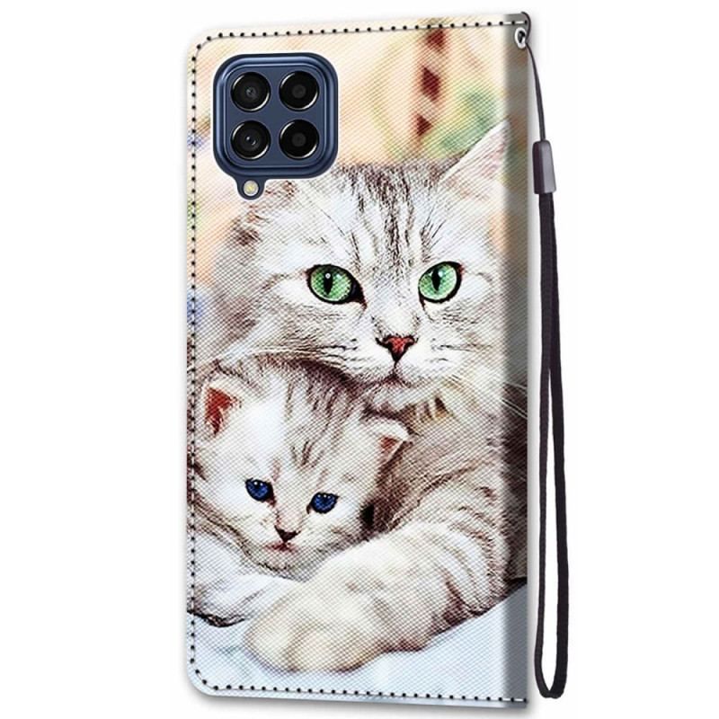 Flip Cover Samsung Galaxy M53 5G Kattefamilie