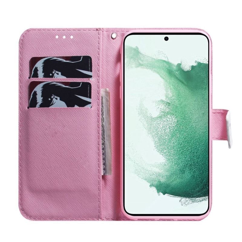 Flip Cover Samsung Galaxy M53 5G Lyserød Blomst