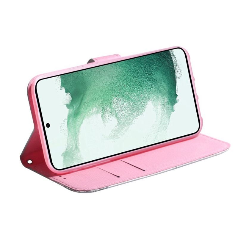 Flip Cover Samsung Galaxy M53 5G Lyserød Blomst