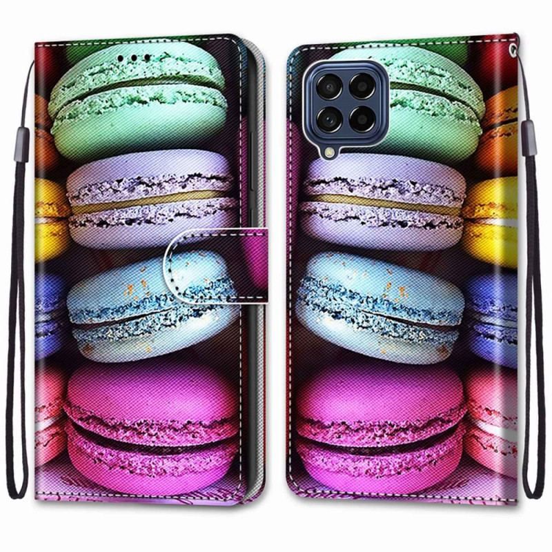 Flip Cover Samsung Galaxy M53 5G Macarons