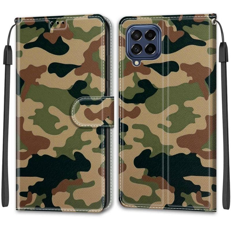 Flip Cover Samsung Galaxy M53 5G Med Snor Strappy Camo