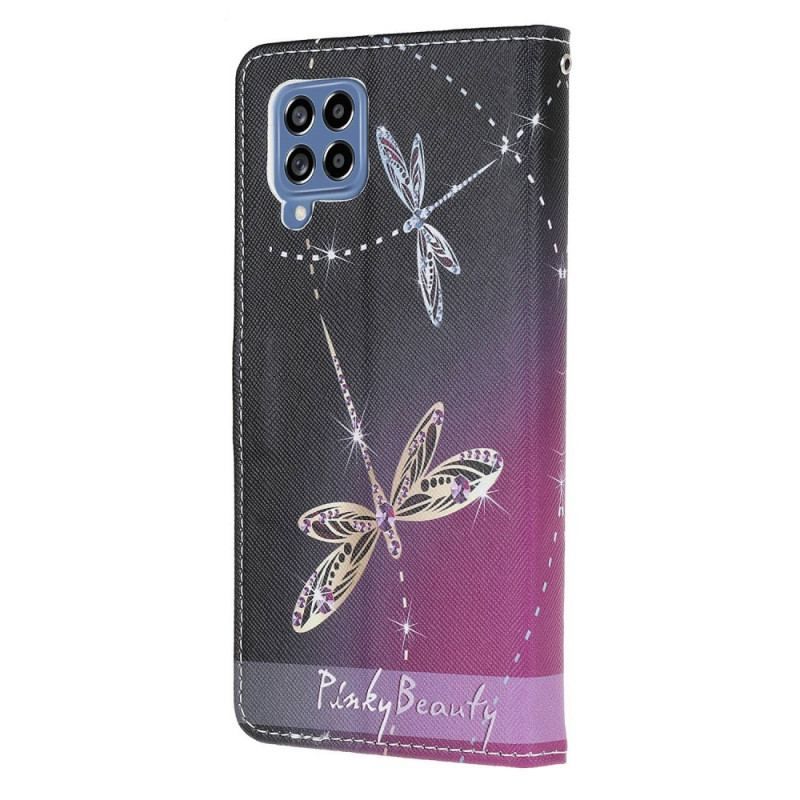 Flip Cover Samsung Galaxy M53 5G Med Snor Strappy Guldsmede