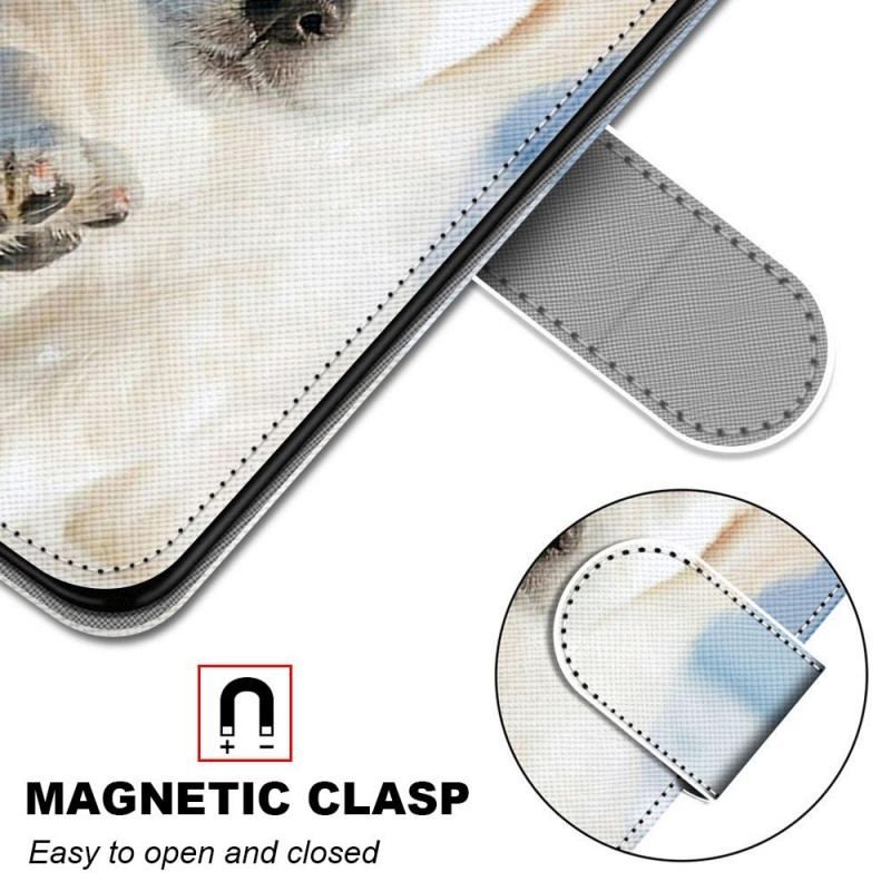 Flip Cover Samsung Galaxy M53 5G Med Snor Thong Hund