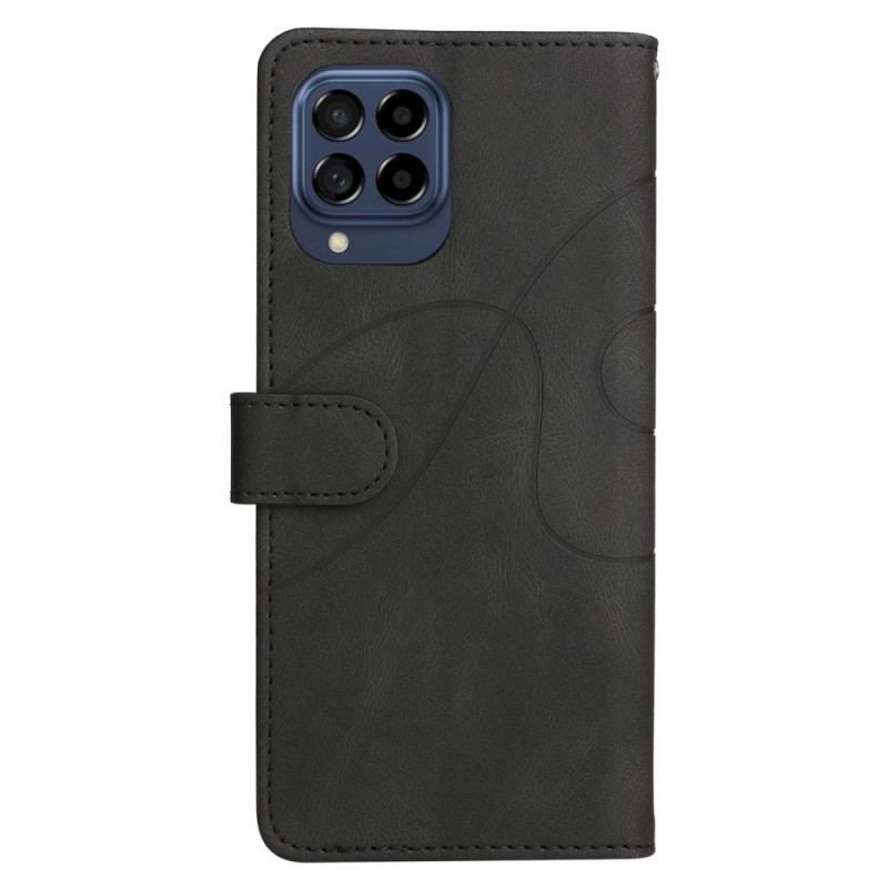 Flip Cover Samsung Galaxy M53 5G Med Snor Tofarvet Rem