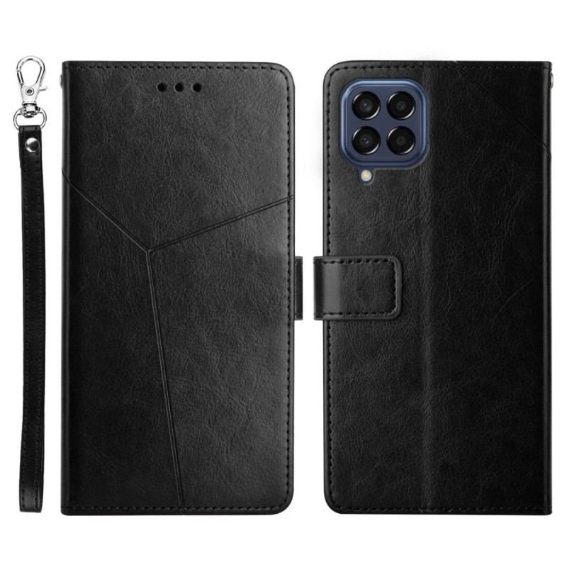 Flip Cover Samsung Galaxy M53 5G Stil Læder Y Design