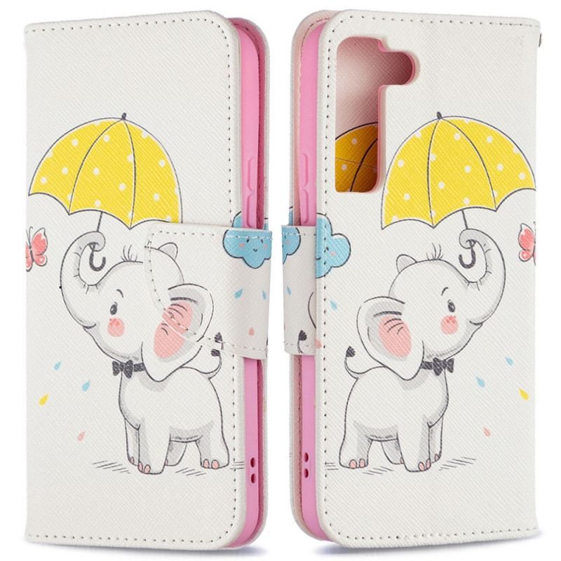 Flip Cover Samsung Galaxy S22 5G Baby Elefant