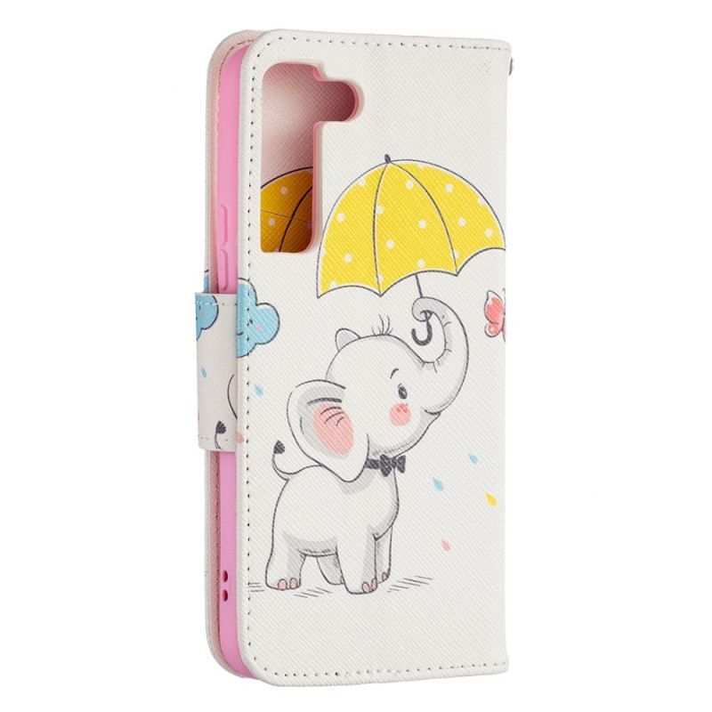 Flip Cover Samsung Galaxy S22 5G Baby Elefant