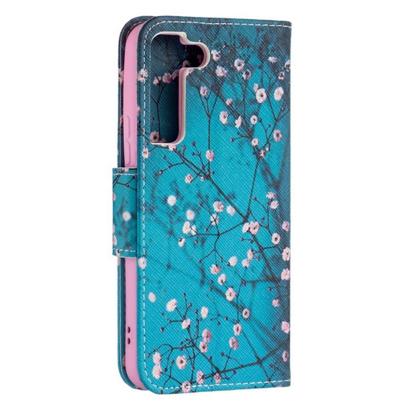 Flip Cover Samsung Galaxy S22 5G Blomstrende Træ