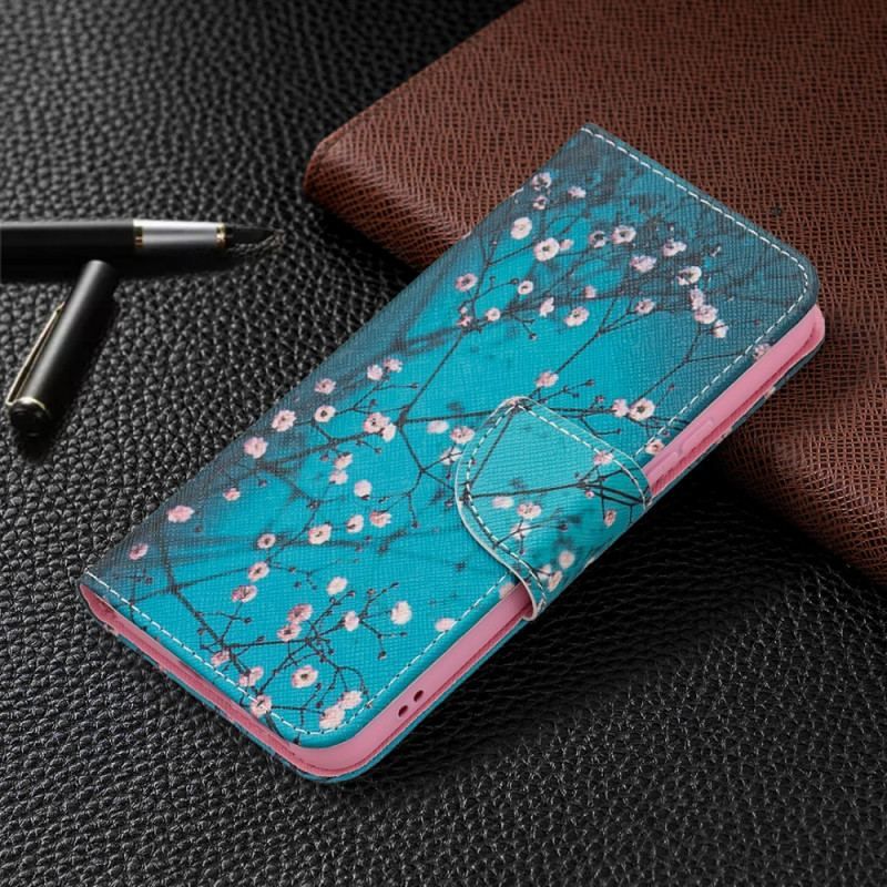 Flip Cover Samsung Galaxy S22 5G Blomstrende Træ