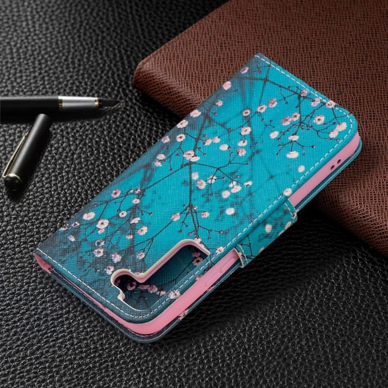 Flip Cover Samsung Galaxy S22 5G Blomstrende Træ