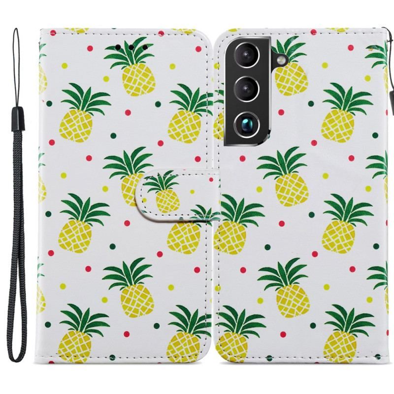 Flip Cover Samsung Galaxy S22 5G Flere Ananas