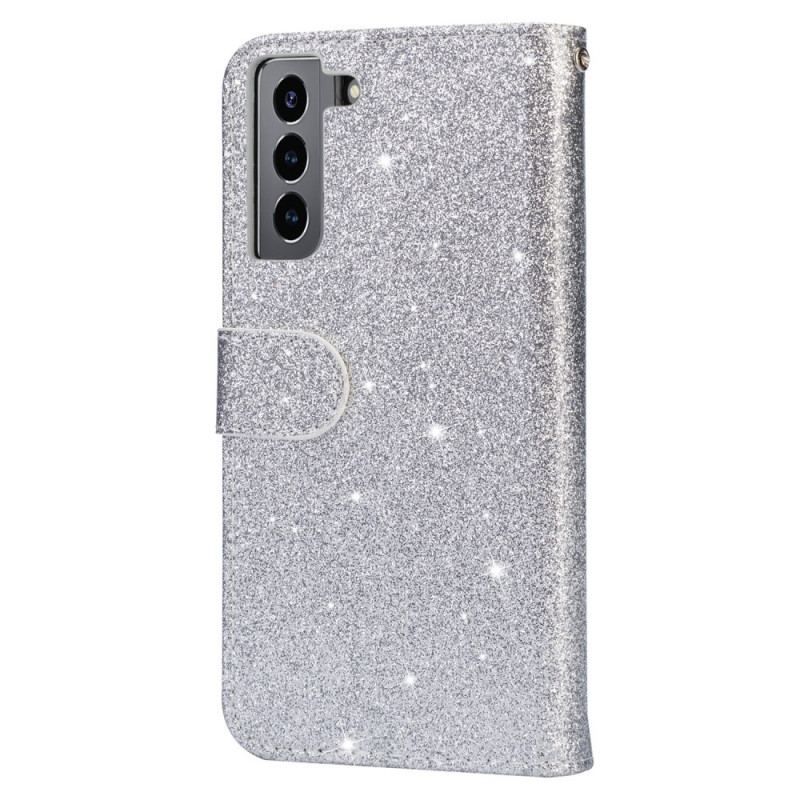 Flip Cover Samsung Galaxy S22 5G Glitter Møntpung