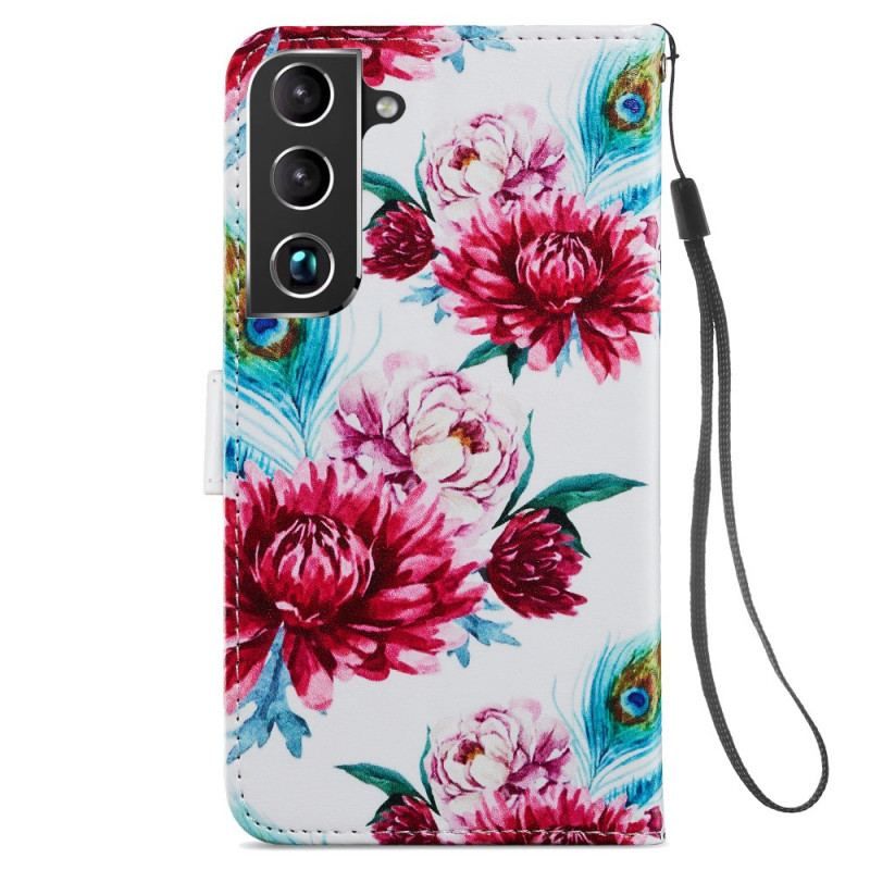 Flip Cover Samsung Galaxy S22 5G Intense Blomster