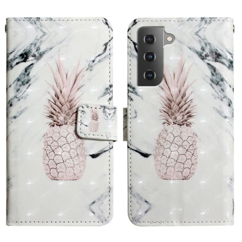 Flip Cover Samsung Galaxy S22 5G Let Plet Ananas