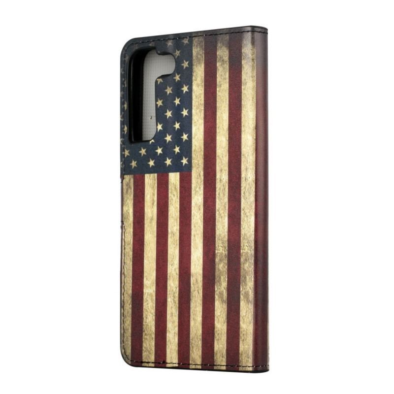 Flip Cover Samsung Galaxy S22 Plus 5G Amerikansk Flag