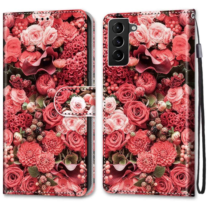 Flip Cover Samsung Galaxy S22 Plus 5G Blomsterromantik